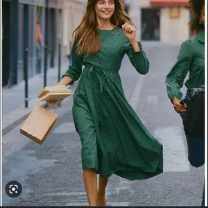 Simply Retro Lorraine Dark Green Dress